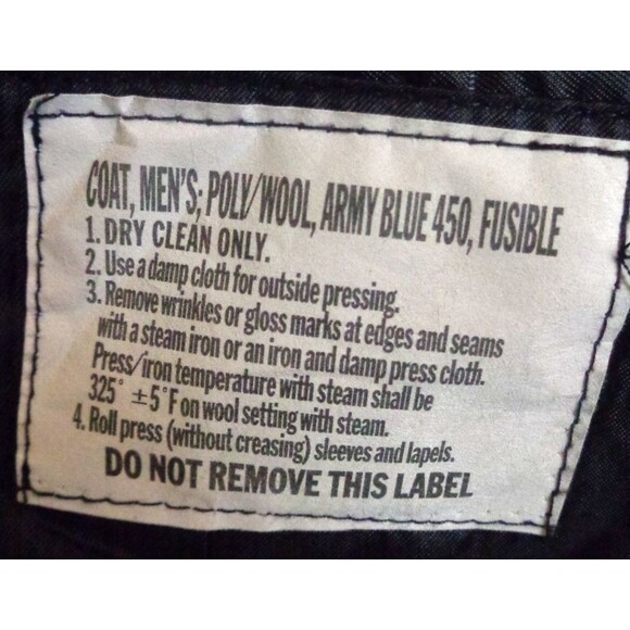 U.S. Army Blue Military Service Coat Sz 42RC Blazer Mens Jacket Poly/Wool - Picture 12 of 12